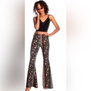 bohemian print pants